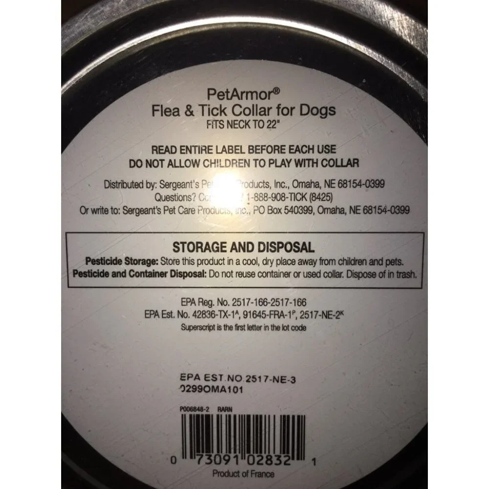 New 2 PetArmor Flea/Tick Dog Collars Size Large & Free Toy